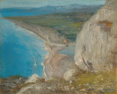 The coast of Lebanon by Giulio Aristide Sartorio — digital art print download