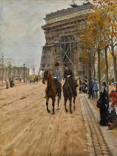 Арка Триумфа, Париж by Джузеппе Де Ниттис, 1875 — digital art print download