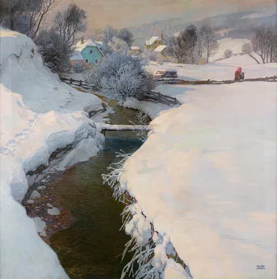 Winter by Gustav Jahn, 1905 — digital art print download