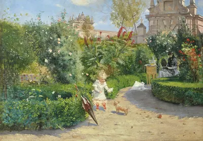 Сады Мурильо, Севилья by Хьюго Биргер, 1882 — digital art print download