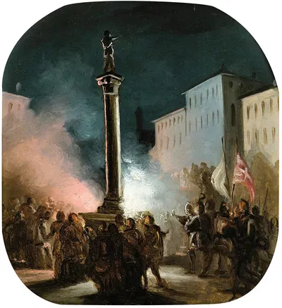 Площадь Колонна, Рим by Ипполито Каффи — digital art print download