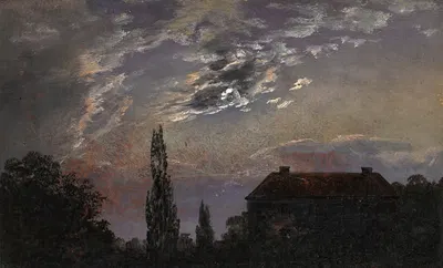 Лунный пейзаж by Иоганн Кристиан Даль, 1832 — digital art print download