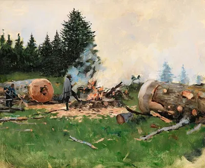 Лесник в горной деревне by Жан Бера — digital art print download