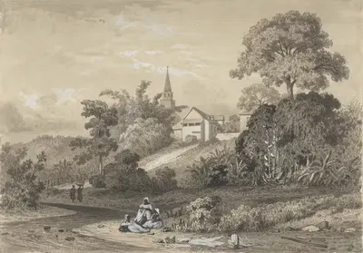 River Side, St. Joseph by Michel Jean Cazabon, 1857 — digital art print download