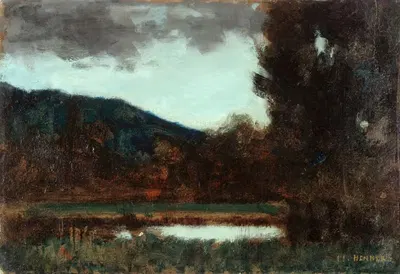 Paysage d'Alsace, crépuscule by Jean-Jacques Henner, 1879-1888 — digital art print download
