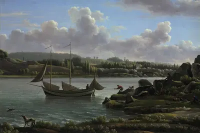 Отправление на охоту by Жан-Жозеф-Завьер Бидаuld, 1806 — digital art print download