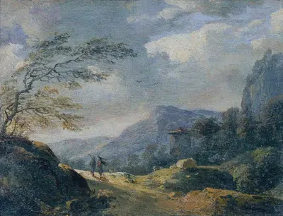 Маленький горный пейзаж by Иоганн Кристиан Бранд, 1770-1780 — digital art print download