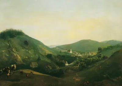 Пейзаж у Кальксбурга by Иоганн Кристиан Бранд, 1790 — digital art print download