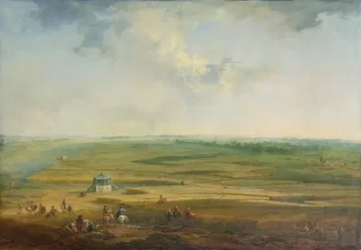 Лаксенбург от Хайд-Лустхаус к Марии Ланцендорф by Иоганн Кристиан Бранд, 1758 — digital art print download