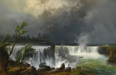 Ниагарский водопад by Йозеф Карл Бертольд Пюттнер, 1864 — digital art print download