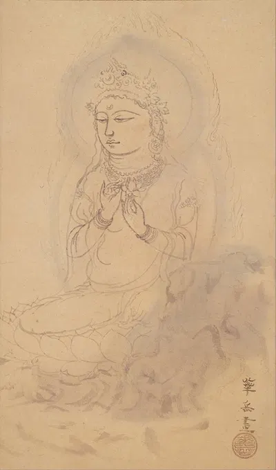 Seated Avalokiteshvara with Lotus by Мураками Каку, 1935 — digital art print download