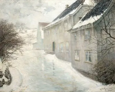 Таяние снега by Карл Дёрнбергер, 1906 — digital art print download