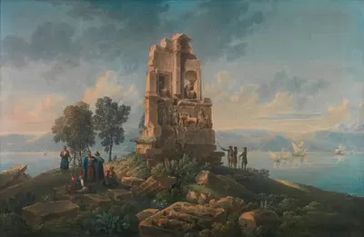 Монумент Филопаппа, Афины by Луи-Франсуа Кассас, 1821 — digital art print download
