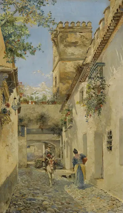 Севильская аллея by Мануэль Гарсия и Родригес, 1896 — digital art print download