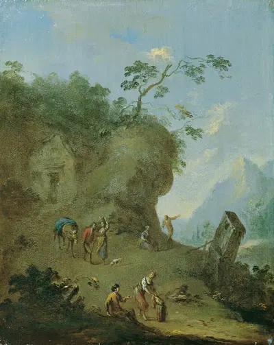 Хижина на лесной высоте by Норберт Иосиф Карл Грунд, 1760 — digital art print download