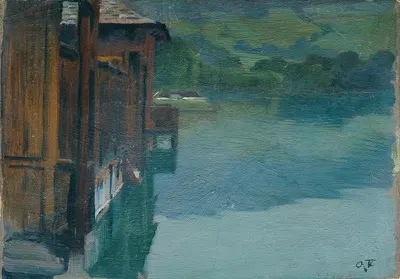 Купальная кабина в Гмундене by Отто Фридрих, 1906 — digital art print download