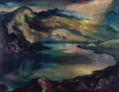 Горное озеро by Ричард Харльфингер, 1925 — digital art print download