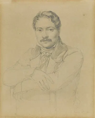 Portrait of a man, seated by Пьер-Нарцисс Герин, 1831 — digital art print download