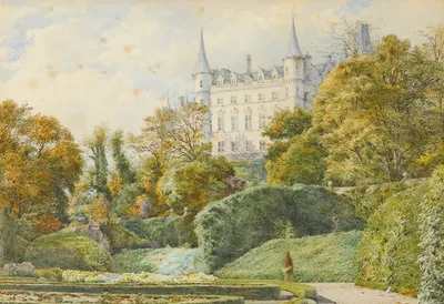 Dunrobin Castle by Samuel William Oscroft, 1891 — digital art print download