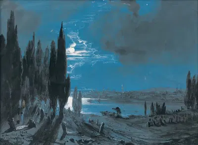Вид на Константинополь by Теодор Гюдин, 1843 — digital art print download