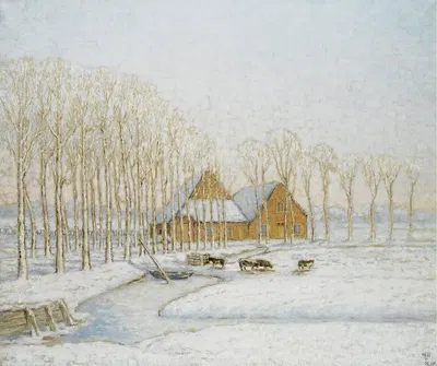 Зимний пейзаж by Уильям Дегув де Нунккес, 1917 — digital art print download