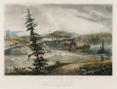 Слияние рек Сакандага и Хадсон by Уильям Гай Уолл, 1821-1822 — digital art print download