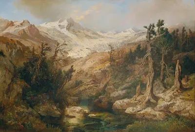 Rauriser Goldberggletscher by Adolf Obermüllner, 1874 — digital art print download