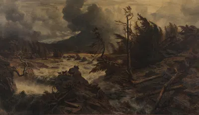 Грозовой шторм в высокогорье by Альберт Циммерманн, 1858 — digital art print download