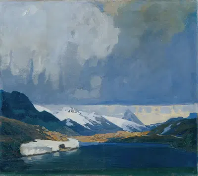 Гроза на Бернине by Альфред Пёлл, 1918 — digital art print download