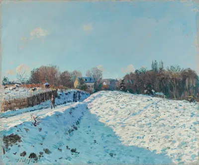 Effet De Neige À Louveciennes by Alfred Sisley, 1874 — digital art print download