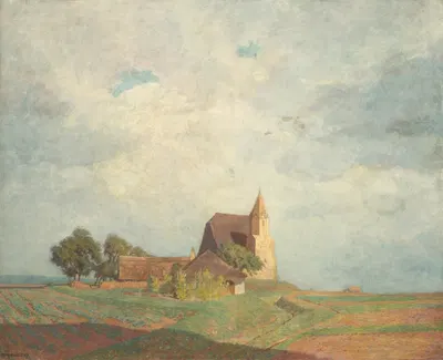 Kirche in Holzern bei Säusenstein by Anton Hans Karlinsky — digital art print download