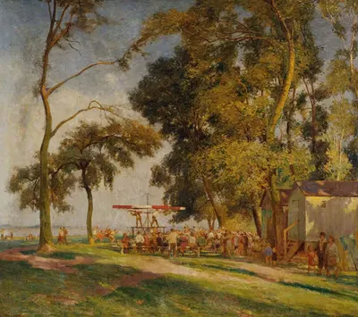 Воскресенье в Лобау by Антон Ганс Карлинский, 1925 — digital art print download