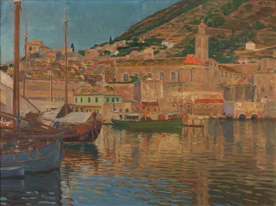 Портовая сцена у Рагузы by Антон Новака, 1912 — digital art print download