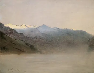 Das Gasteinertal im Nebel by Anton Romako, 1877 — digital art print download