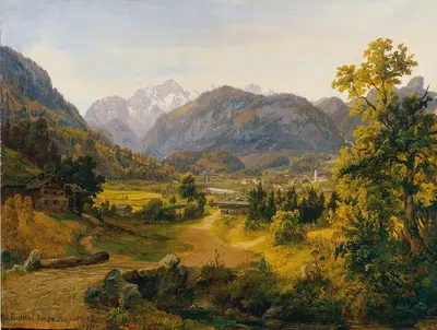 Das Unkental in Salzburg by Anton Schiffer, 1843 — digital art print download