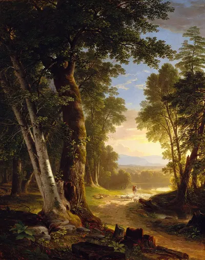 The Beeches by Asher Brown Durand, 1845 — digital art print download