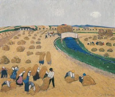Уборка урожая by Бронсия Коллер-Пинелл, 1908 — digital art print download