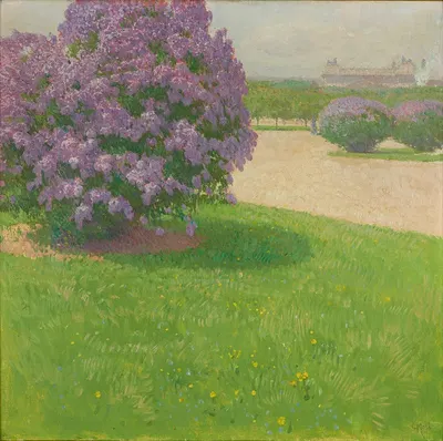 Heldenplatz mit Flieder by Carl Moll, 1900 — digital art print download