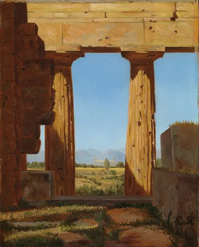 Колонны храма Нептуна в Пестуме by Константин Хансен, 1838 — digital art print download