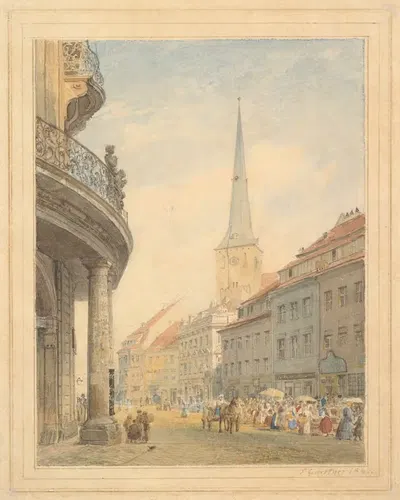 Вид на Берлин с Эфраимом Палац слева by Эдуард Гертнер, 1847 — digital art print download