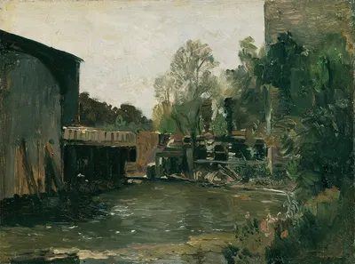 Мельничная плотина в Планкенберге by Эмиль Якоб Шиндлер, 1889-1891 — digital art print download