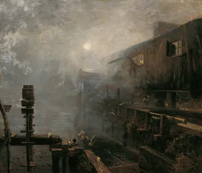 Пила на утреннем тумане by Эмиль Якоб Шиндлер, 1886 — digital art print download