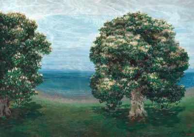 Цветущие каштаны by Эмили Медиз-Пелик, 1900 — digital art print download
