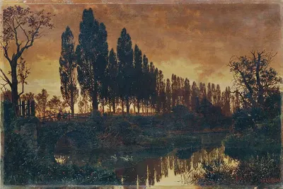Баварский пейзаж by Фердинанд Кнаб, 1886 — digital art print download