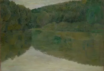 Der stille Teich by Friedrich König, 1910 — digital art print download
