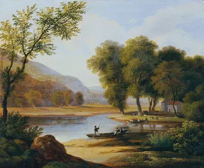 Каноист в пейзаже by Фридрих Филипп Рейнхольд, 1819 — digital art print download