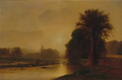 Autumn Meadows by George Inness, 1869 — digital art print download