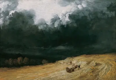 Грозовой пейзаж by Жорж Мишель, 1830-1840 — digital art print download
