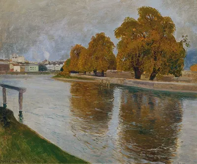Die Salzach bei Hallein by Hans Wilt, 1902 — digital art print download