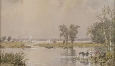Hackensack Meadows by Jasper Francis Cropsey, 1890 — digital art print download